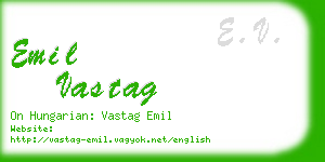 emil vastag business card